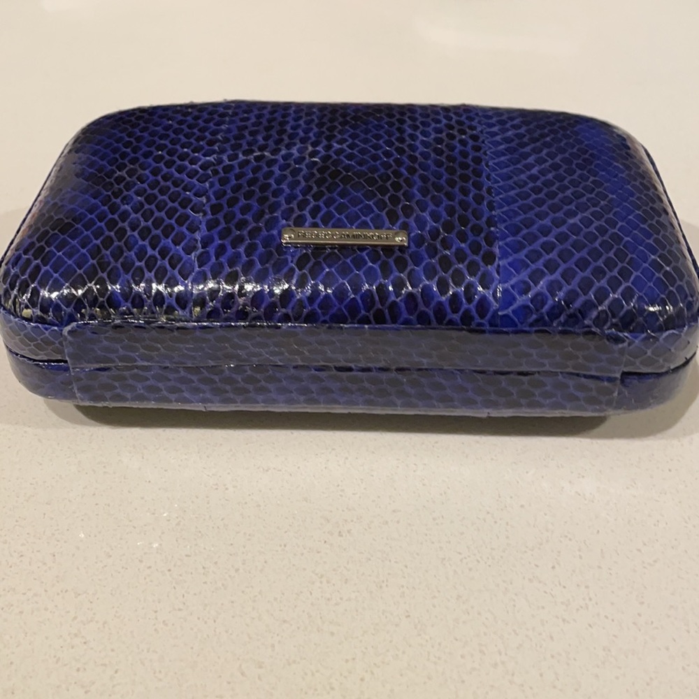 Rare Rebecca Minkoff (stunning) Blue Python   Evening bag